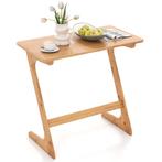 LIVSK Ruimtebesparende Z - vormige Bamboe Bijzettafel - Mult, Huis en Inrichting, Verzenden, Nieuw