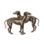 A PAIR OF CAST IRON GREYHOUND (Beeldjes - Decoratie), Antiek en Kunst, Verzenden