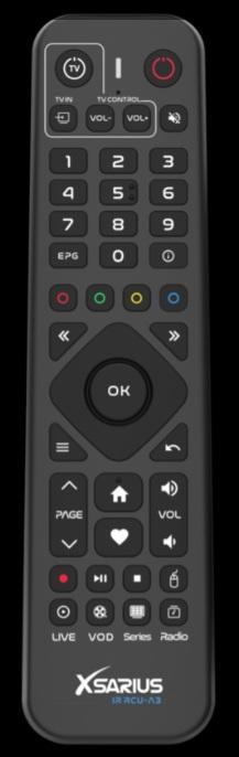 Afstandsbediening Xsarius pure 3 pure 2, Audio, Tv en Foto, Afstandsbedieningen, Origineel, Nieuw, Ophalen of Verzenden
