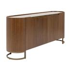 *WOONWINKEL* Kare Design Giorgio Ovaal Dressoir Walnoot En M, Huis en Inrichting, Kasten | Dressoirs, Verzenden, Nieuw