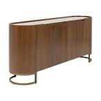 *WOONWINKEL* Kare Design Giorgio Ovaal Dressoir Walnoot En M, Verzenden, Nieuw