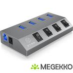 ICY BOX  4 Poorten Hub USB 3.0 Antraciet, Computers en Software, USB Sticks, Verzenden, Nieuw, ICY BOX