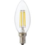 LED Kaarslamp - Filament - E14 - 4W Dimbar - Warm Wit 2700K, Led-lamp, Minder dan 30 watt, Soft of Flame, E14 (klein)
