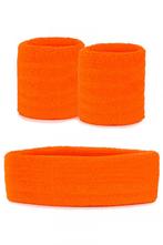 Kinder Zweetbandjes Set Oranje Kind Hoofdband Polsbandjes Tu, Nieuw, Carnaval, Ophalen of Verzenden, Accessoires