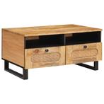 vidaXL Salontafel Artisan Eiken 80 x 54 x 40 cm Massief, Huis en Inrichting, Verzenden, Nieuw, 50 tot 100 cm, Minder dan 50 cm