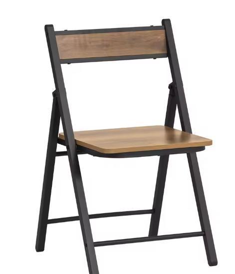 Inklapbare Klapstoel – Metaal en Houtlook, Stevig en Compact, Huis en Inrichting, Stoelen, Nieuw, Verzenden
