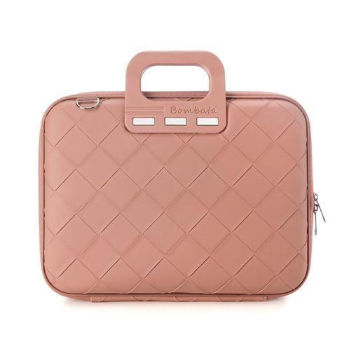 Bombata Intrecciato 13 / 14 inch Laptoptas Vlecht Lichtroze, Computers en Software, Laptoptassen, Nieuw, Verzenden