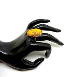 Ring van sterlingzilver met natuurlijk Baltisch barnsteen -