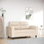 vidaXL Tweezitsbank 120 cm microvezelstof beige, Huis en Inrichting, Banken | Bankstellen, Verzenden, 150 tot 200 cm, Stof, Nieuw
