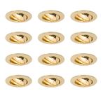 Set van 12 inbouwspots messing GU10 35mm - Edu, Nieuw, Overige materialen, Modern