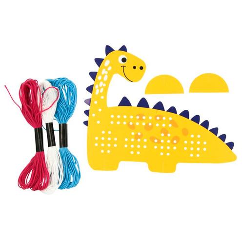 Knutselset Borduren / Kruissteek - Dinosaurus - Draad & Naal, Hobby en Vrije tijd, Knutselen, Nieuw, Ophalen of Verzenden