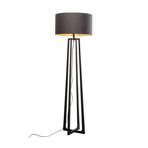 *WOONWINKEL* Kare Design Timon Zwarte Vloerlamp Met Kruisvoe, Huis en Inrichting, Lampen | Vloerlampen, Nieuw, Verzenden