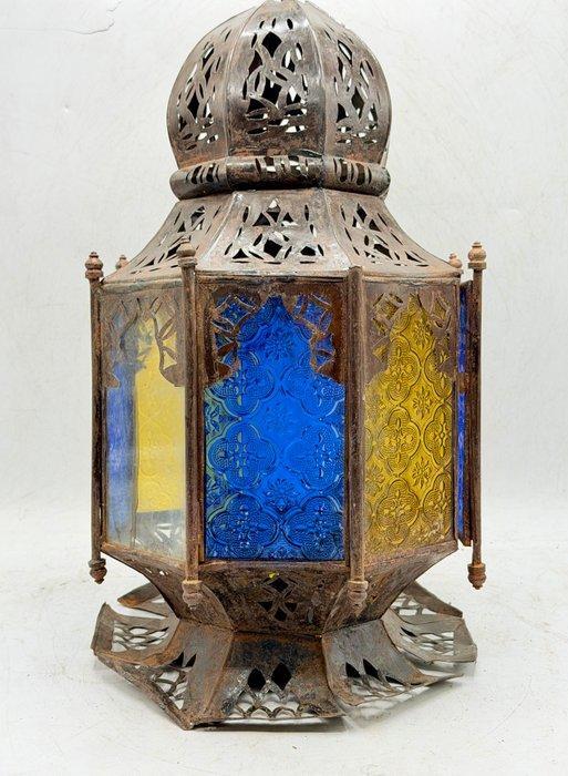 Lantaarn plafondlamp - Modernista - Glazuur, IJzer, Antiek en Kunst, Curiosa en Brocante