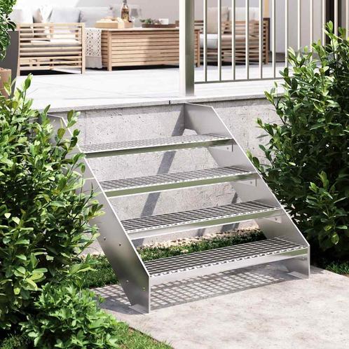vidaXL Traptrede rooster 90x24x7 cm gegalvaniseerd staal, Doe-het-zelf en Verbouw, Ladders en Trappen, Nieuw, Verzenden