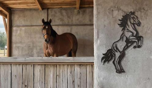Cortenstaal springend paard, Tuin en Terras, Tuinwanddecoratie, Nieuw, Ophalen