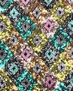 Paillettenstof Ruit Multicolor, Hobby en Vrije tijd, Stoffen en Lappen, Nieuw, Overige kleuren