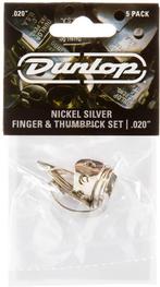 Jim Dunlop RVS vingerplectrum + duimplectrum  0.020 - 5-pack, Ophalen of Verzenden, Nieuw, Banjo