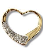 Hanger - 14 karaat Geel goud, 14K Geelgouden Hart Hanger met, Sieraden, Tassen en Uiterlijk