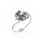 Witgouden ring met diamant 0,15 ct., Gebruikt, Overige kleuren, 19 tot 20, Ophalen of Verzenden