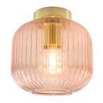 Roze plafondlamp Charlois, glas, retro, Huis en Inrichting, Lampen | Plafondlampen, Ophalen of Verzenden, Nieuw, Glas, Retro
