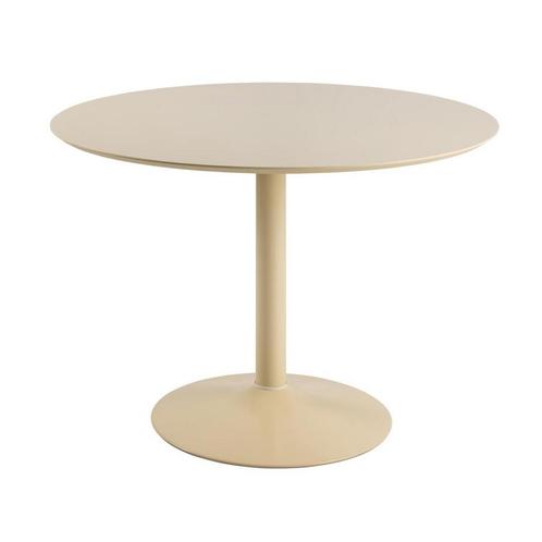 *WOONWINKEL* Mat Beige Eettafel Rond 110 Cm, Huis en Inrichting, Tafels | Eettafels, Nieuw, Verzenden