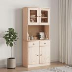 vidaXL buffetkast ALTA 77x35x165 cm massief grenenhout, Verzenden, Nieuw, 50 tot 100 cm, Minder dan 100 cm