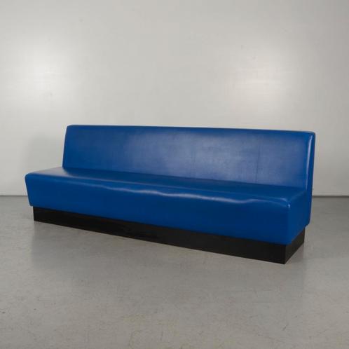 Bank Frontseat - Blauw leder  - 240 x 70 cm, Zakelijke goederen, Kantoor en Winkelinrichting | Kantoormeubilair en Inrichting
