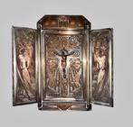 Drieluik - Metaal, Koper - 1920-1930 - R. Wicker -, Antiek en Kunst