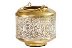 Decoratieve lantaarn ORIENT 20cm goud metaal met patina, Huis en Inrichting, Ophalen of Verzenden, Nieuw