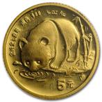 China. 5 Yuan 1987 1/20 oz, Gold Panda