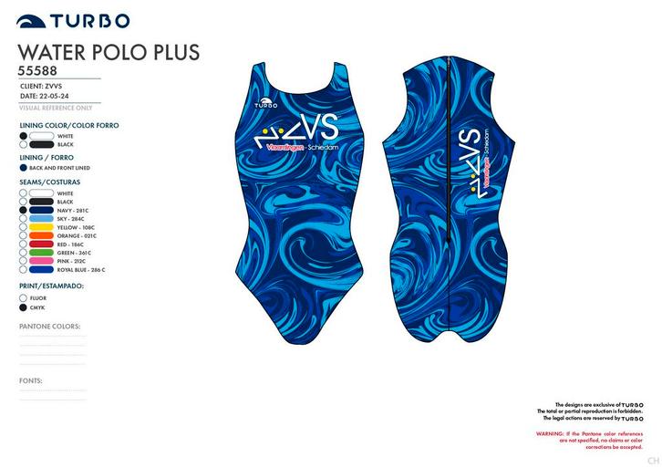 Turbo waterpolobadpak zvvs voorbeeld 2, Watersport en Boten, Waterpolo, Nieuw, Verzenden