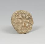 Middeleeuws Terracotta Stempel met geometrisch patroon