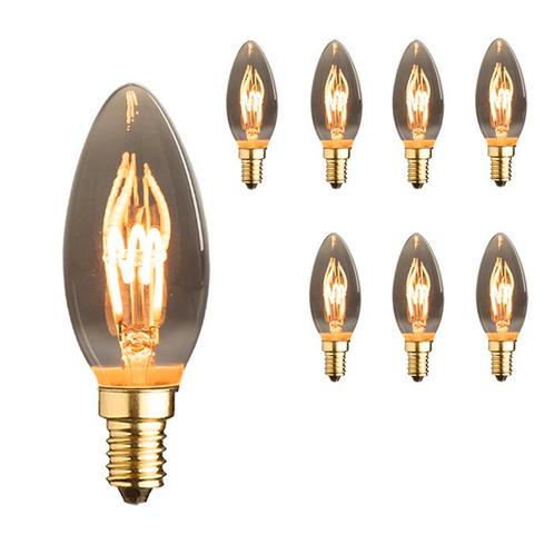 8x E14 LED lamp | Kaarslamp |  1.5 watt 2000K extra warm wit, Huis en Inrichting, Lampen | Losse lampen, E14 (klein), Nieuw, Minder dan 30 watt