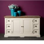 *WOONWINKEL* Tower Living Fleur Landelijk Dressoir Wit 160 C, Huis en Inrichting, Kasten | Dressoirs, Verzenden, Nieuw
