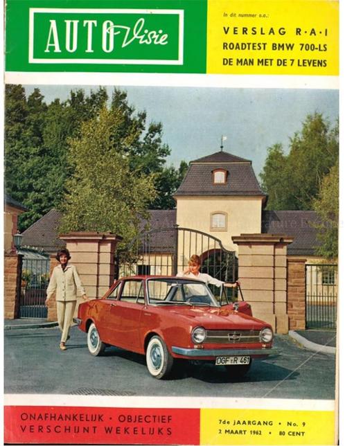 1962 AUTOVISIE MAGAZINE 09 NEDERLANDS, Boeken, Auto's | Folders en Tijdschriften