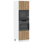 vidaXL Magnetronkast Lyon 60x57x207 cm bewerkt hout, Huis en Inrichting, Verzenden, Nieuw, Bruin