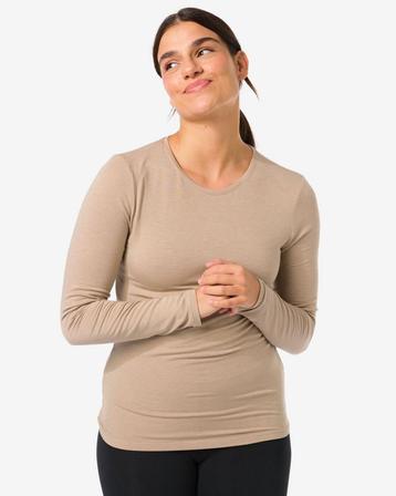HEMA Dames thermoshirt beige beschikbaar voor biedingen