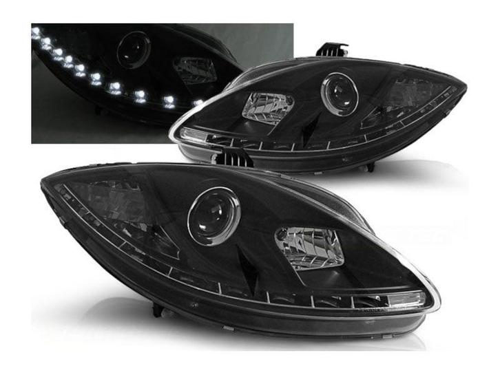 Seat Leon Altea Black LED koplamp units, Auto-onderdelen, Verlichting, Nieuw, Seat, Verzenden