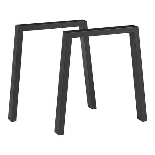 Stalen onderstel Kraftisried set van 2 tafelpoot 72x70 cm zw, Huis en Inrichting, Woonaccessoires | Lijsten, Nieuw, Verzenden