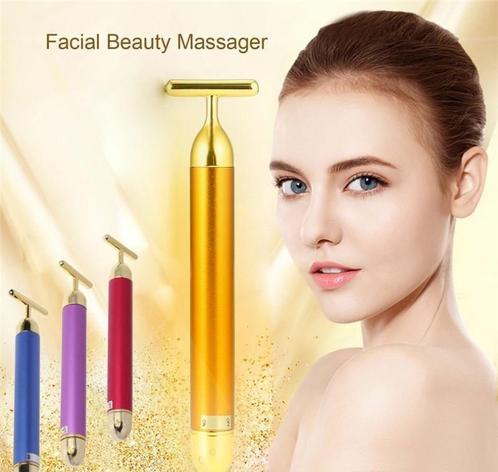 24K gold goud gezichtsmassage roller jade beauty pulse jader, Sieraden, Tassen en Uiterlijk, Uiterlijk | Gezichtsverzorging, Nieuw