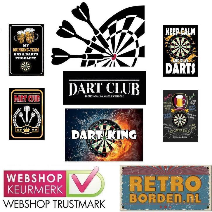 Cafe Pub Bord / Wand bord - Dart Club - Lets Play Darts, Sport en Fitness, Darts, Dartbord, Nieuw
