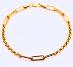 Gouden Rolo Paperclip Armband 14k, Verzenden, Nieuw, Goud, Goud