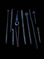 Oud-Romeins Brons, Stunning 10 Pieces Set Medisch instrument