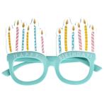 Gekleurde Happy Birthday Bril Kaarsjes, Verzenden, Nieuw