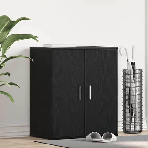 vidaXL Schoenenkast Zwart Eiken 60x35x70 cm Bewerkt Hout, Huis en Inrichting, Kasten | Schoenenrekken, Nieuw, Verzenden