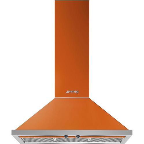 Smeg KPF9OR oranje afzuigkap, Witgoed en Apparatuur, Afzuigkappen, Vrijstaand, Wandschouwkap, Nieuw, Recirculatie, Verzenden