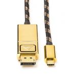 USB C naar DisplayPort kabel | Roline | 2 meter, Computers en Software, Pc- en Netwerkkabels, Verzenden, Nieuw