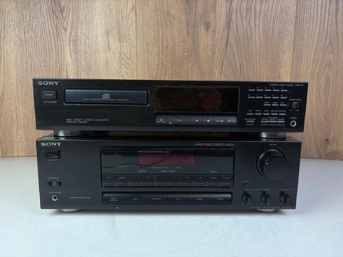 Sony - STR-GX211 Receiver + CDP-215 CD Player Stereoset, Audio, Tv en Foto, Radio's