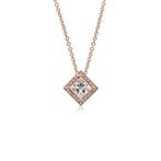 Ketting met hanger - 18 karaat Roségoud -  1.10ct. tw.