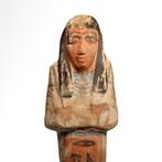 Oud-Egyptisch Hout Shabti voor Bak En Mut